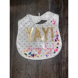 MudPie yay! It’s my day birthday bib new without tags
